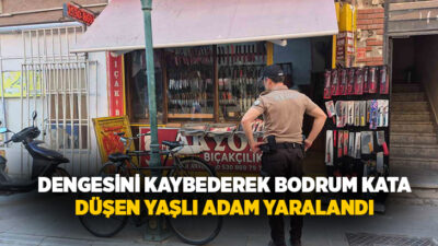 Eskişehir’de bir dükkanın bodrum katına düşerek başından yaralanan yaşlı adam