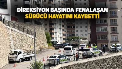 Gümüşhane’de seyir halindeyken fenalaşan sürücünün kullandığı araç kontrolden çıkarak duvara