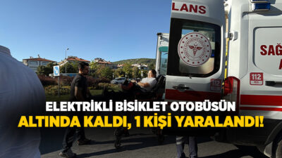 Muğla’nın Menteşe ilçesinde yolcu otobüsü ile elektrikli bisikletin karıştığı kazada