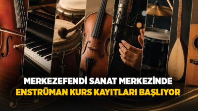  Merkezefendi Belediyesi'nin ücretsiz olarak düzenlediği enstrüman kurslarında yeni dönem kayıtları