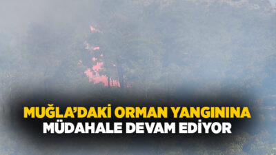 Muğla’nın Menteşe ilçesi Yaraş Mahallesi'nde başlayan orman yangınına havadan ve