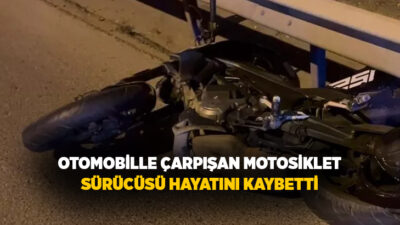 Kütahya’nın Aslanapa ilçesinde otomobile çarpan motosikletin sürücüsü hayatını kaybetti.
