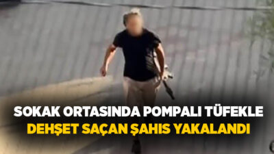 İzmir'in Buca ilçesinde, tartıştığı kişinin evinin önüne pompalı tüfekle gelerek