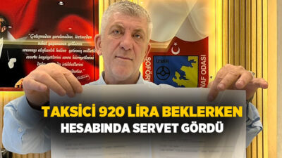 İzmir'de, taşıdığı yolcusundan 920 lira yerine yanlışlıkla 920 bin lira