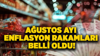 Piyasaların merakla beklediği enflasyon rakamları belli oldu. Enflasyon ağustos ayında