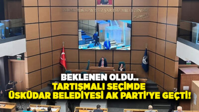 Üsküdar Belediyesi'nde yeniden yapılan başkanvekili seçimi tamamlandı. AK Parti-MHP'nin adayı