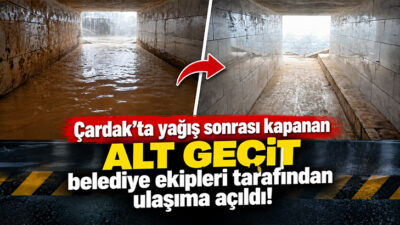 Denizli–Afyonkarahisar Otoyolu üzerinde yoğun yağış nedeniyle suyla dolarak ulaşıma kapanan