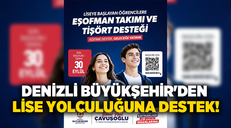 Denizli Büyükşehir Belediyesi’nin 9. sınıfa başlayacak öğrencilere yönelik eşofman takımı