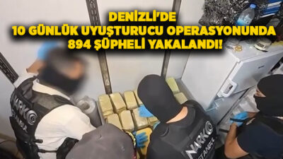 Denizli’nin de aralarında bulunduğu 71 ilde uyuşturucu satıcılarına yönelik düzenlenen