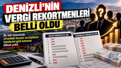 Denizli’nin 2025 yılı Gelir ve Kurumlar Vergisi rekortmenleri açıklandı. İlk