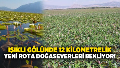Denizli’nin Çivril ilçesindeki Işıklı Gölünde tekne turu rotası değiştirildi. Yeni