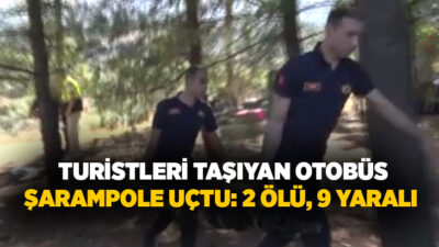 Aydın-İzmir otobanı üzerinde turistleri taşıyan yolcu otobüsü ile bir midibüsün