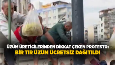 Manisa’da düşük üzüm fiyatları ve artan üretim maliyetlerine tepki gösteren