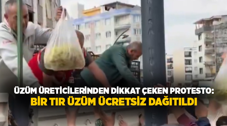 Manisa’da düşük üzüm fiyatları ve artan üretim maliyetlerine tepki gösteren