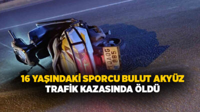 Ayvalık'ta yaşayan 16 yaşındaki MMA sporcusu Bulut Akyüz'ün kullandığı motosiklet,