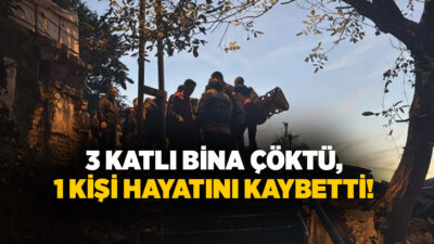 Zonguldak’ta üç katlı bina çöktü. Enkazdan bir kişi kurtarıldı, bir