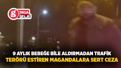 İzmir'in Konak ilçesinde trafikte seyir halindeki bir sürücünün önünü keserek