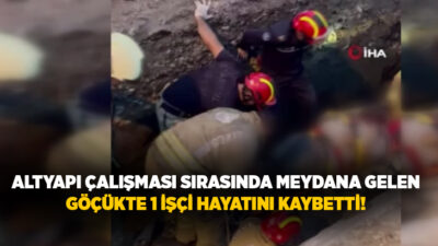 İstanbul Bayrampaşa’da, İSKİ tarafından yürütülen altyapı çalışması sırasında göçük meydana