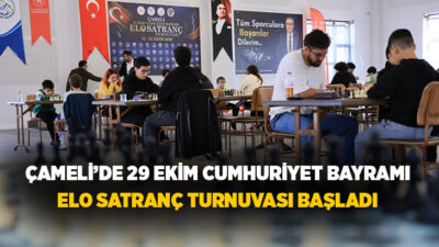 Denizli’nin Çameli ilçesinde düzenlenen 29 Ekim Cumhuriyet Bayramı ELO Satranç
