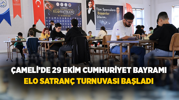Denizli’nin Çameli ilçesinde düzenlenen 29 Ekim Cumhuriyet Bayramı ELO Satranç