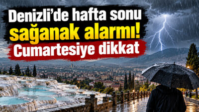 Denizli’de hafta sonu gök gürültülü sağanak yağış bekleniyor. Meteoroloji tahminlerine