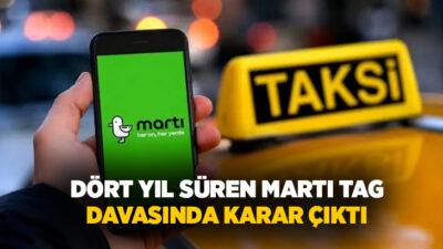Taksiciler Odası tarafından Martı TAG’a karşı açılan ve dört yıldır