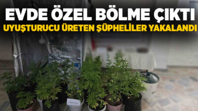 Mersin’in Anamur ilçesinde bir eve operasyon düzenleyen jandarma ekipleri, oda