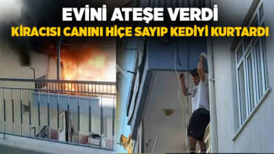 Antalya’nın Serik ilçesinde cinnet getiren bir ev sahibi, oturduğu 3