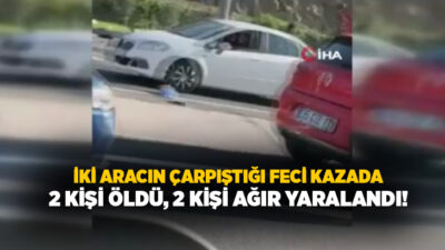 Ankara’nın Mamak ilçesinde iki aracın çarpışması sonucu meydana gelen trafik