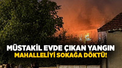  Afyonkarahisar'ın Şuhut ilçesinde akşam saatlerinde müstakil bir evde çıkan yangın,