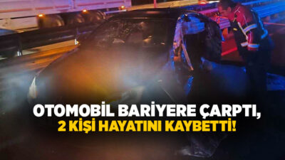 Bingöl Genç Köprüsü’nde sürücüsünün direksiyon hakimiyetini kaybettiği otomobilin bariyere çarpması