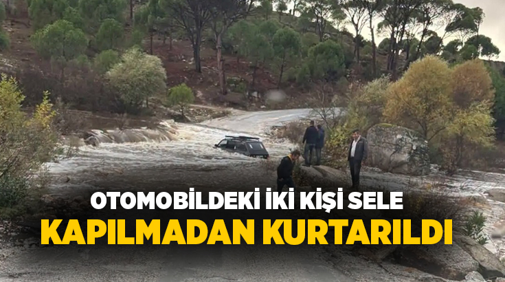 Aydın’ın Koçarlı ilçesinde, sağanak yağışla birlikte Sarıçay Deresi’nin taşması sonucu