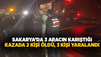 Sakarya’nın Geyve ilçesinde meyve yüklü traktör, hafif ticari araç ve