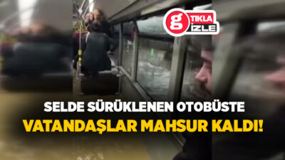 İstanbul’da akşam saatlerinde etkisini artıran sağanak sebebiyle yollar göle döndü.