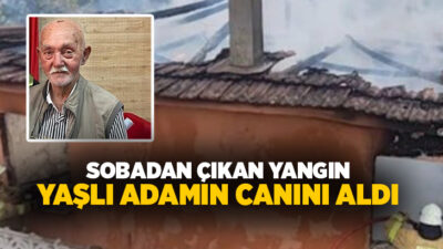 Balıkesir’in Manyas ilçesinde tek katlı bir evde çıkan yangında 90