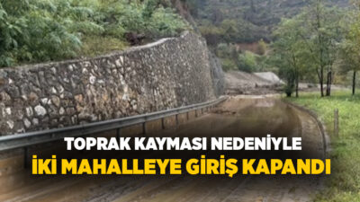 Sakarya’nın Geyve ilçesinde sağanak nedeniyle meydana gelen toprak kayması sonucu