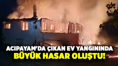 Denizli’nin Acıpayam ilçesinde çıkan ev yangını, itfaiye ekiplerinin müdahalesiyle söndürüldü.