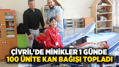 Denizli’nin Çivril ilçesinde İsmail Özcan İlkokulu öğrencilerinin öncülük ettiği kan