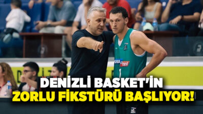 Y. Denizli Basket Başantrenörü Zafer Aktaş, yoğun maç temposunda oyuncularını