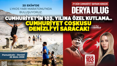 Denizli Büyükşehir Belediyesi, Türkiye Cumhuriyeti’nin 103. kuruluş yıl dönümünü kentin