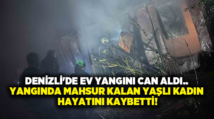 Denizli’nin Beyağaç ilçesinde 84 yaşındaki yaşlı kadının yaşadığı konteyner evde