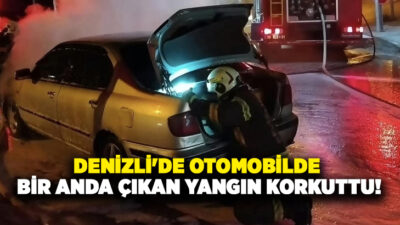Denizli’nin Acıpayam ilçesinde bir otomobilde çıkan yangın, itfaiye ekiplerinin hızlı