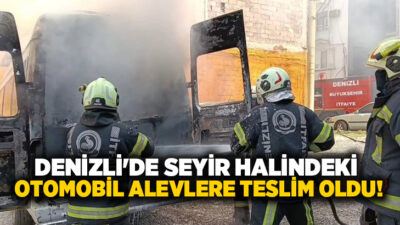 Denizli’nin Pamukkale ilçesinde meydana gelen araç yangını, itfaiye ekiplerinin hızlı