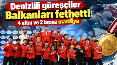 Hırvatistan’ın Koprivnica kentinde düzenlenen Balkan Güreş Şampiyonası’nda Denizlili güreşçilerimiz toplamda