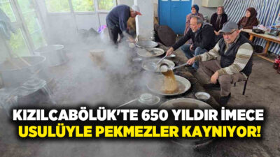 Tavas’ın Kızılcabölük Mahallesi’nde yaklaşık 650 yıldır sürdürülen geleneksel Çarpına Pekmezi