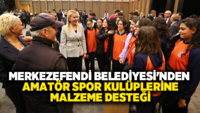 Merkezefendi Belediyesi, ilçede faaliyet gösteren amatör spor kulüplerine malzeme desteğinde