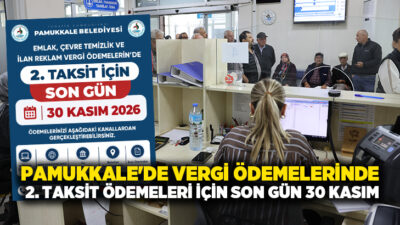 T.C. Pamukkale Belediyesi; emlak, çevre temizlik, ilan ve reklam vergilerinin