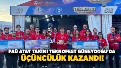 PAÜ ATAY Takımı TEKNOFEST Güneydoğu kapsamında gerçekleştirilen Uluslararası Elektrikli Araç